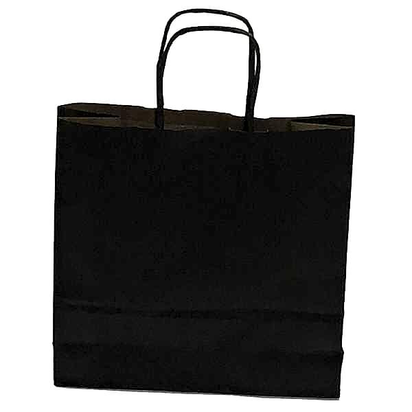 Kraft kağıt Çanta 19X8X24 Cm Siyah 100 Adet