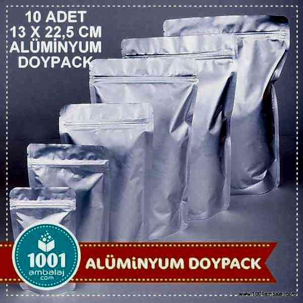 13X22,5 Cm Alüminyum * 10 Adet * Kilitli Doypack Torba 250 Gr /03/