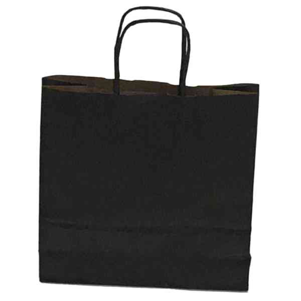 Kraft kağıt Çanta 25X12X31 Cm Siyah 100 Adet