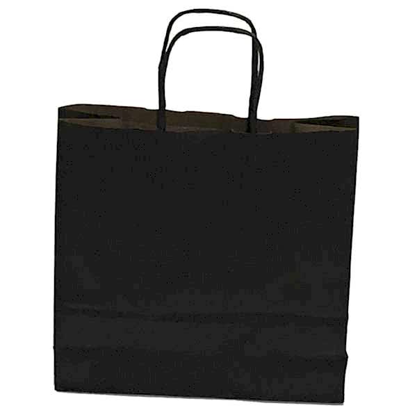Kraft kağıt Çanta 19X8X24 Cm Siyah 50 Adet