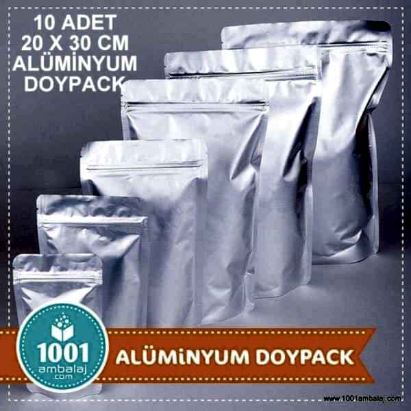 20X30 Cm Alüminyum * 10 Adet * Kilitli Doypack Torba 1000 Gr /06/