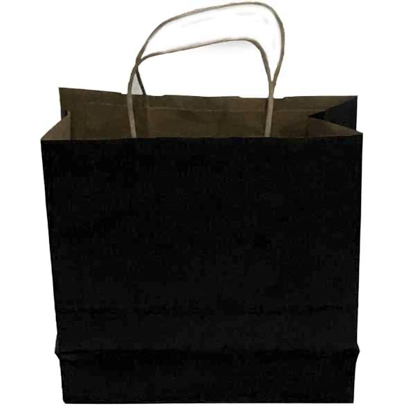 Kraft kağıt Çanta 32X12X41 Cm Siyah 100 Adet