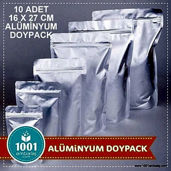 16X27 Cm Alüminyum * 10 Adet * Kilitli Doypack Torba 500 Gr /04/
