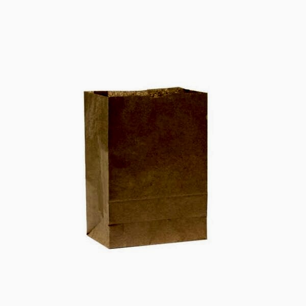 İki Taraf Tek Renk Baskılı 25X14X34 Cm Kese Kağıdı Fast Food Menu Servis Paket Torbası Kraft Renk