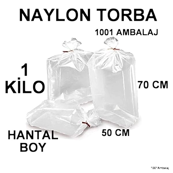 Naylon Torba 50X70 Cm Bakkaliye Torbası 1 Kilo 1001Ambalaj