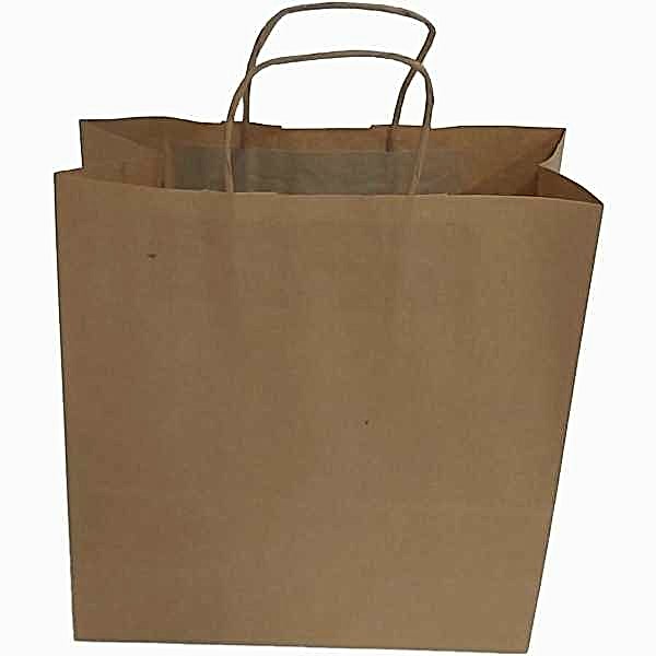 Kraft kağıt Çanta 27X15.5X29.5 Cm Kraft 100 Adet