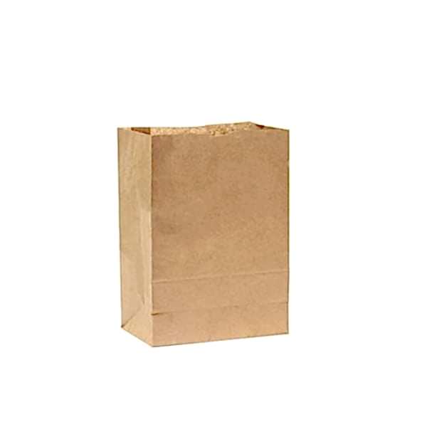İki Taraf Tek Renk Baskılı 12,5X8X25 Cm Kese Kağıdı Fast Food Menu Servis Paket Torbası Kraft Renk