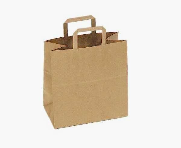 Kraft kağıt Çanta 28X16X28 Cm Flat Sapli 100 Adet