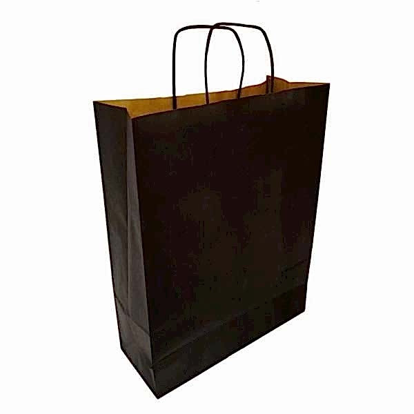 Kraft kağıt Çanta 32X12X41 Cm Siyah 25 Adet