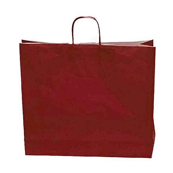 Kraft kağıt Çanta 19X8X24 Cm Kırmızı 50 Adet