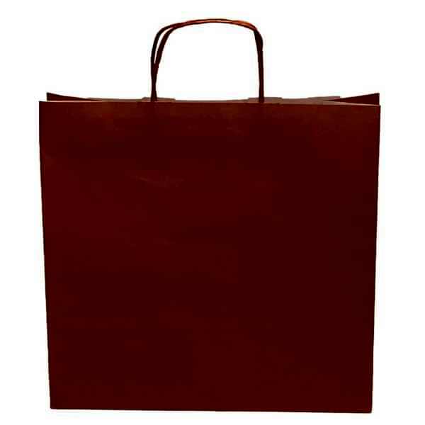 Kraft kağıt Çanta 25X12X31 Cm Turuncu 50 Adet