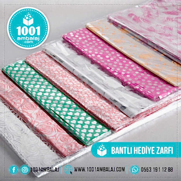 Hediye Torbası 20X35 Cm Metalize Karışık Renkli 100 Lü 1 Paket