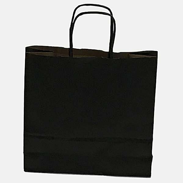 Kraft kağıt Çanta 19X8X24 Cm Siyah 25 Adet