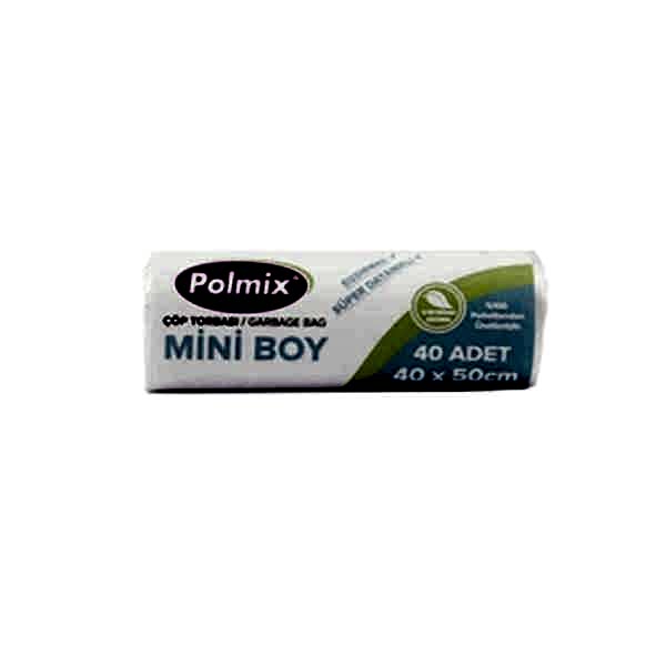 Çöp Torbası Polmix Mini 70 Gram 40X50 Çift Kat Şeffaf 1 Paket