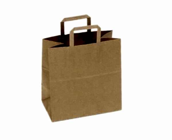 Kraft kağıt Çanta 22X12X29 Cm Flat Sapli 100 Adet