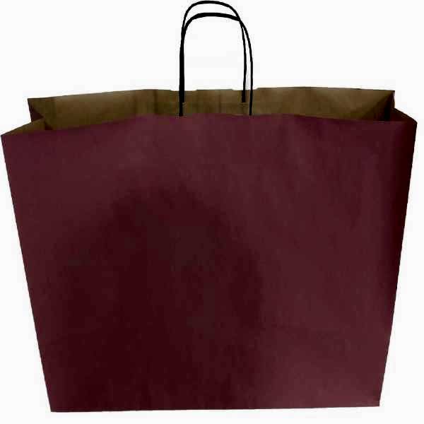 Kraft kağıt Çanta 50X13X40.5 Cm Lila 100 Adet