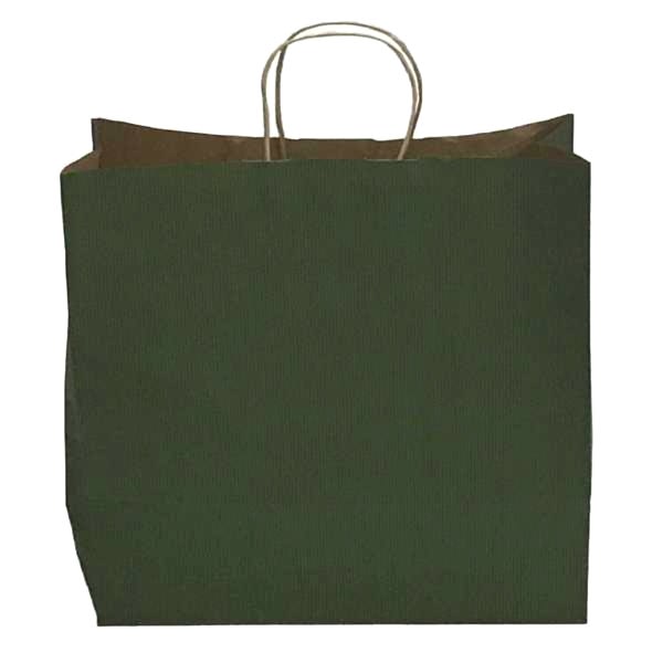 Kraft kağıt Çanta 32X12X41 Cm Yeşil 25 Adet