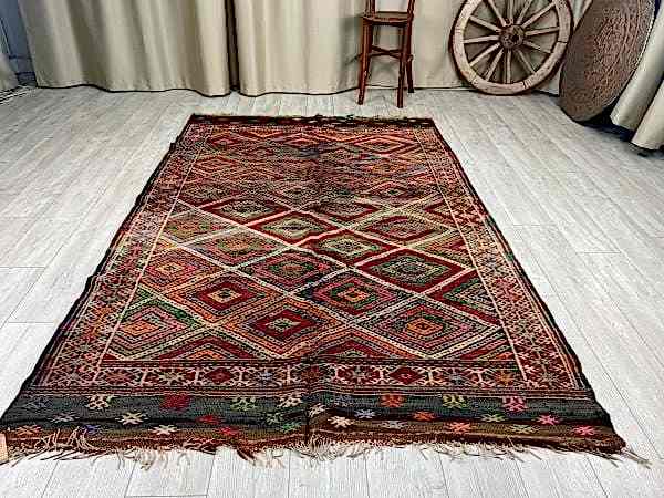El Dokumasi Halı Kilim Yolluk Paspas Ölçü 171X160 Cm