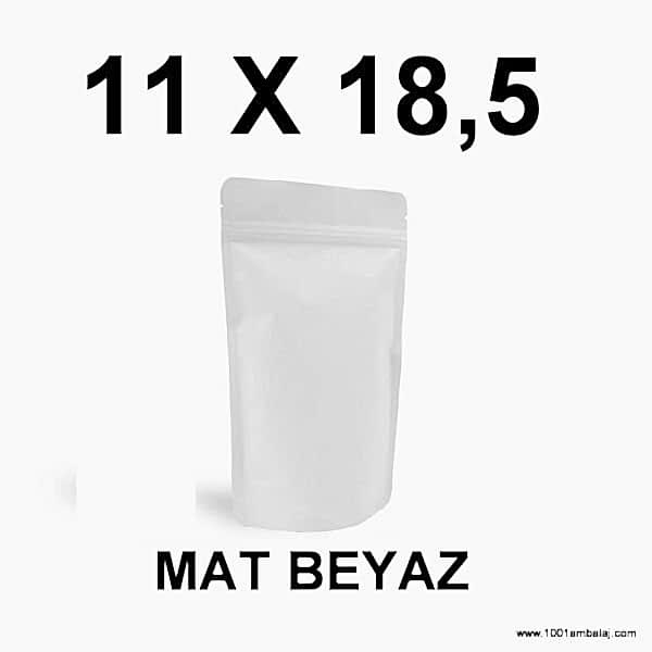11X18,5 Cm Mat Beyaz Renk Doypack Torba /16/