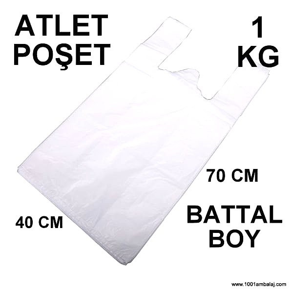 Ara hışır Poşet Battal Boy Beyaz Renk 1 Kg Paket