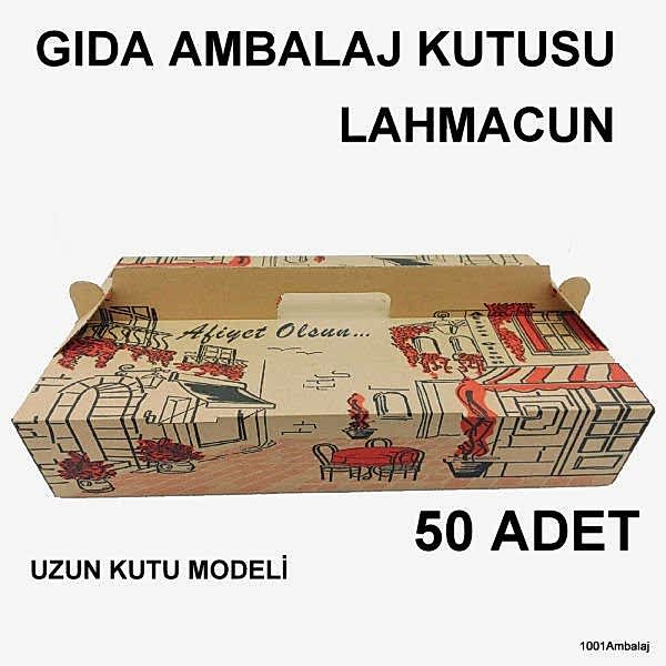 Karton Lahmacun Uzun 50 Adet 1001 Ambalaj