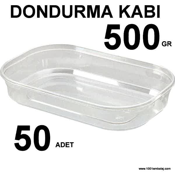 Dondurma kabı kapaklı 500 Gram 20,4X13,1X3,6 Cm 50 Adet