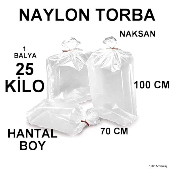 Naylon Torba 70X100 Cm Bakkaliye Torbası 25 Kilo 1 Balya Naksan