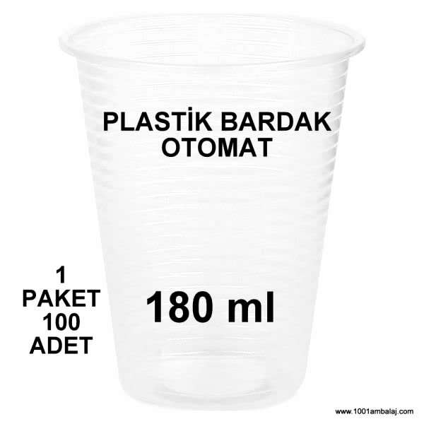 Plastik Bardak 180 Ml Şeffaf 100 Adet 1001 Ambalaj