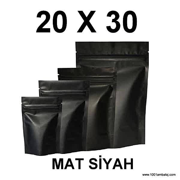 20X30 Cm Mat Siyah Renk Doypack Torba /69/