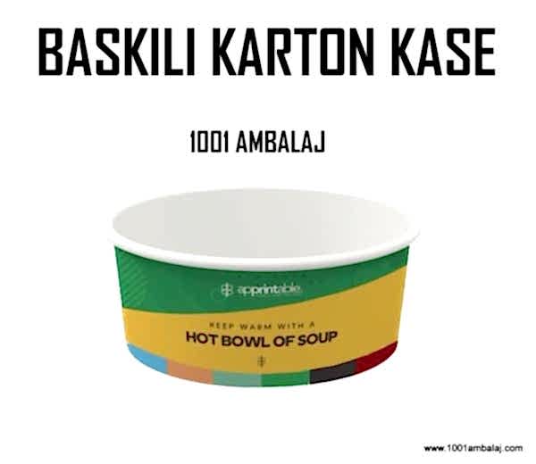 Dijital Baskılı 750 Cc Karton Salata kabı Kraft