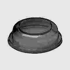 Ayakli Kase Kapağı 200 Ml Şeffaf Bombe Kapak Rubikap Ld.06 25Adet