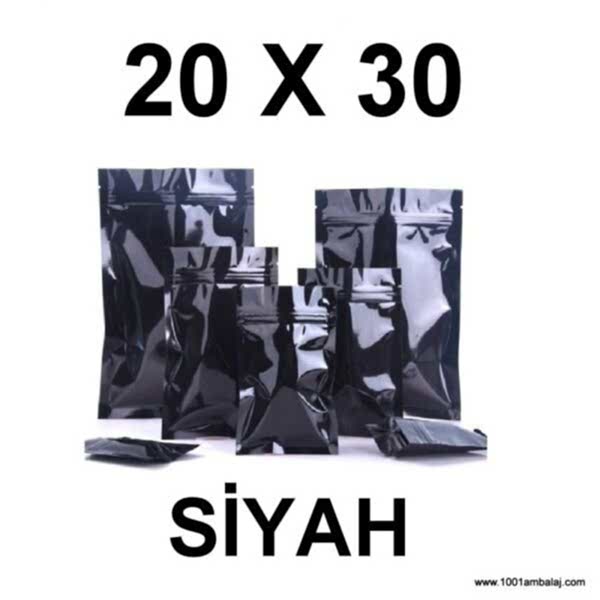 20X30 Cm Siyah Renk Doypack Torba /65/