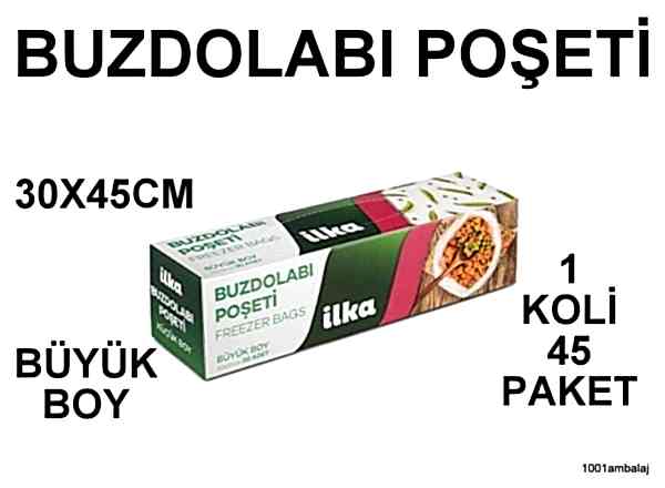 Buzdolabi Poşeti Büyük Boy 30X45 İlka 48 Adet 1 Koli