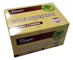 Ahşap Çay Kariştiricisi kağıtsiz Tropic