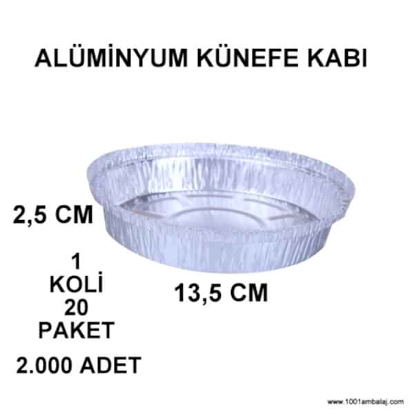 Alüminyum Künefe kabı 100 Lü 20 Paket 1 Koli 1001 Ambalaj