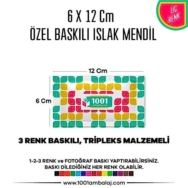 6X12 Cm 1-2-3 Renk Ve Fotoğraf Baskılı İslak Mendil Beyaz (Tripleks Malzeme)