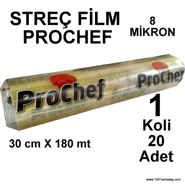 Streç Film Açik 30 X 180 Metre Prochef 20 Adet 1 Koli