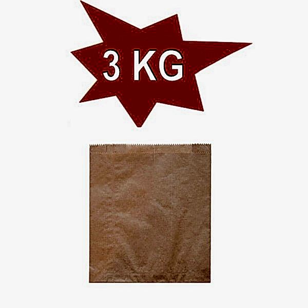 Kese Kağıdı Çizgili Şamua Kraft Hamburger 15X20 Cm 3 Kilo