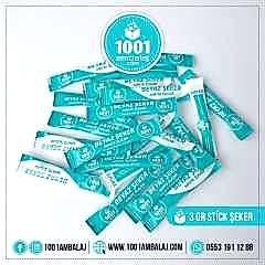 Şeker Stick 3 Gram 1000 Adet Beyaz Şeker