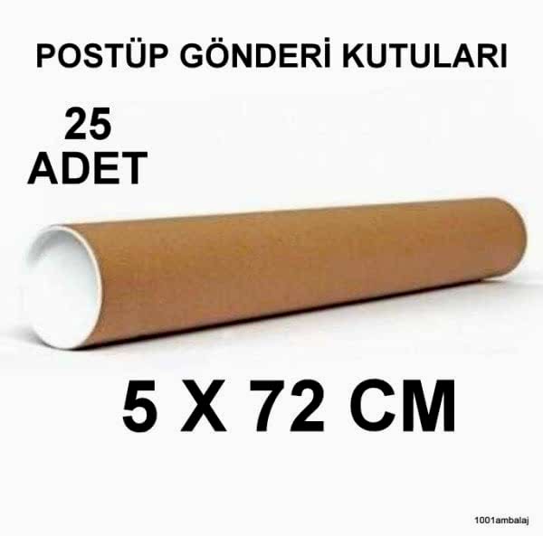 Postüp Gönderi Kutulari 5X72 Cm 25 Adet 1001 Ambalaj
