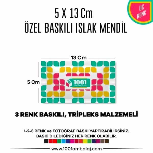 5X13 Cm 1-2-3 Renk Ve Fotoğraf Baskılı İslak Mendil Beyaz (Tripleks Malzeme)