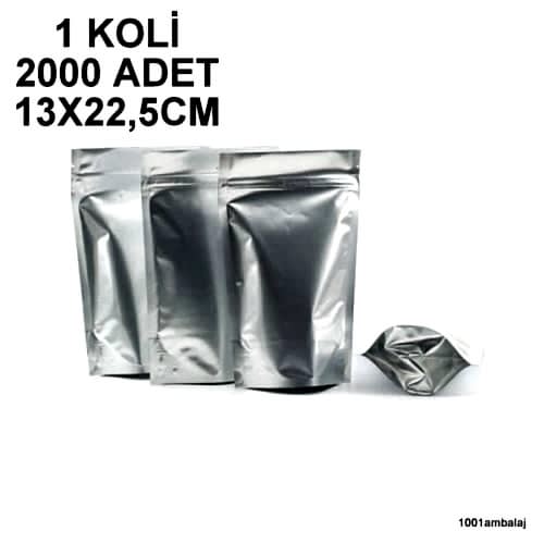 13X22,5 Cm Alüminyum 1 Koli 2000 Adet Kilitli Doypack Torba 250 Gr /03/