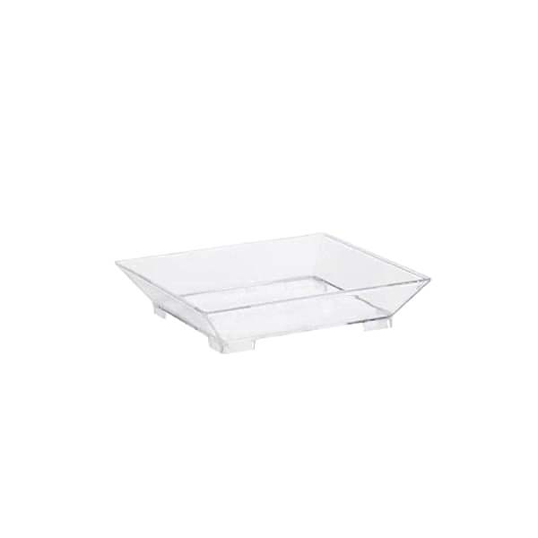 Polistiren Mini Tabak Kare 6X6 Cm Şeffaf Rubikap Mp.01 50 Adet