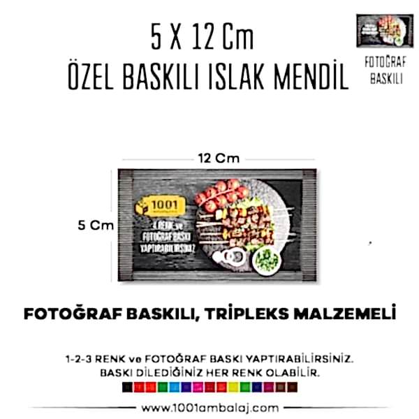 5X12 Cm 1-2-3 Renk Ve Fotoğraf Baskılı İslak Mendil Beyaz (Tripleks Malzeme)