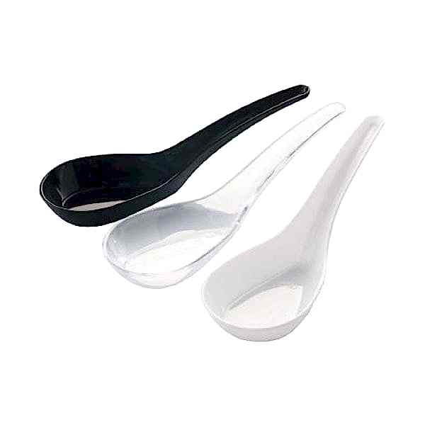 Plastik Çin Büfe Kaşiği 12 Cm Siyah Rubikap Cn.12 50 Adet