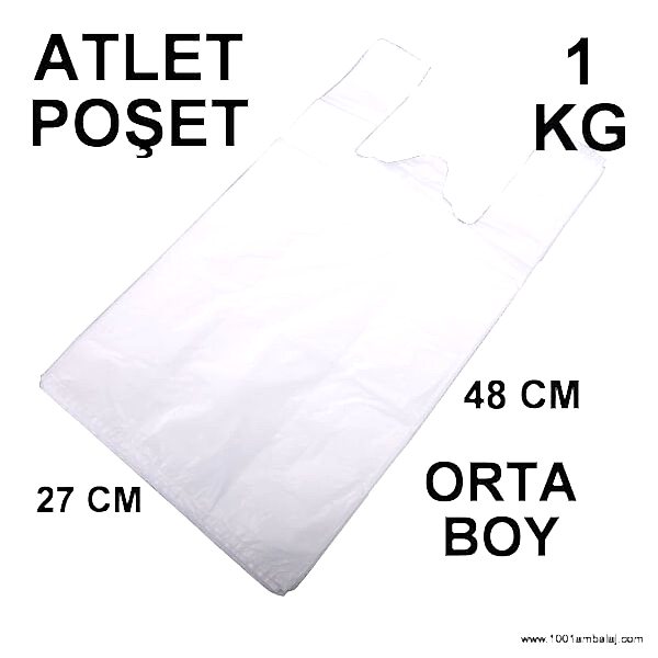 Ara hışır Poşet Orta Boy Beyaz Renk 1 Kg Paket
