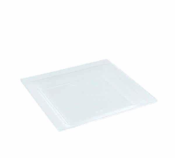 Plastik Kare Tabak 18X18 Cm Şeffaf Rubikap Pl.S18 10 Adet