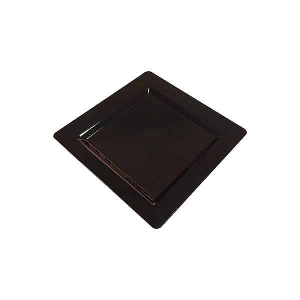 Plastik Kare Tabak 18X18 Cm Siyah Rubikap Pl.S18 10 Adet