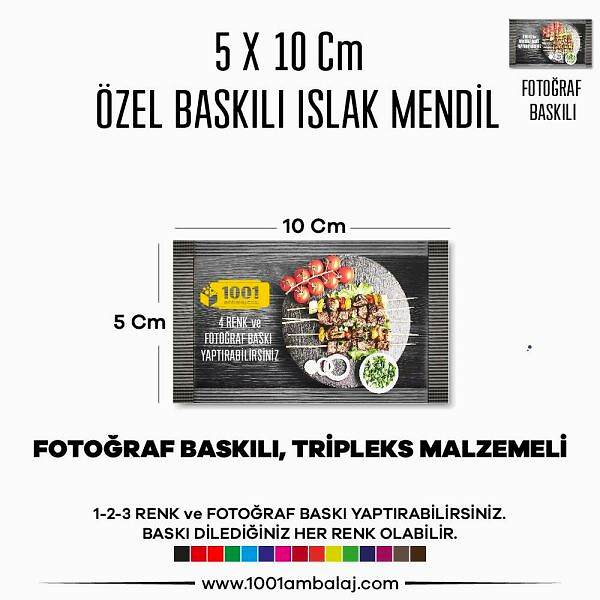 5X10 Cm 1-2-3 Renk Ve Fotoğraf Baskılı İslak Mendil Beyaz (Tripleks Malzeme)