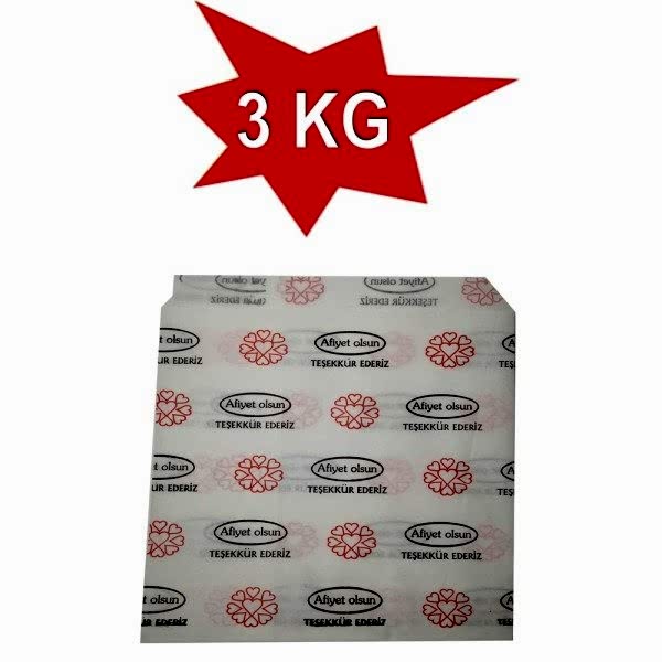 Kese Kağıdı Yağlı Piyasa Baskılı Hamburger 3 Kilo 1001 Ambalaj